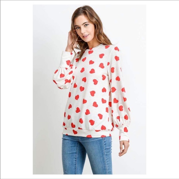 First Love by Lovelyn Valentine Heart Long Sleeve - Picture 1 of 4